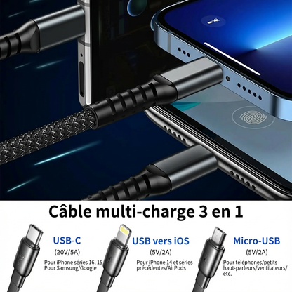 3-in-1 Ultra-Schnellkabel